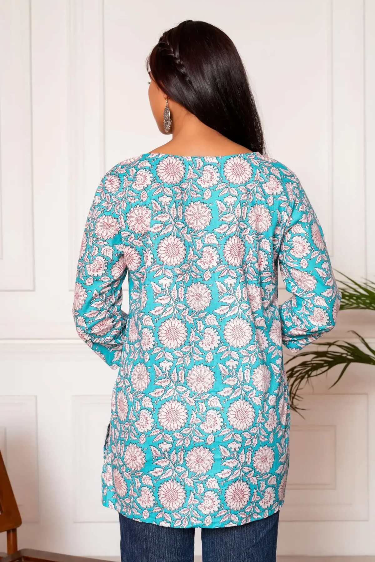 Meraki Handblock Printed Short Kurta