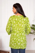 Meraki Handblock Printed Short Kurta