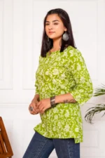 Meraki Handblock Printed Short Kurta