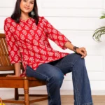 Meraki Handblock Printed Short Kurta