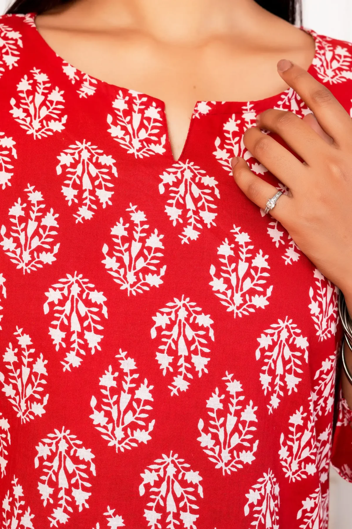 Meraki Handblock Printed Short Kurta