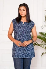 Sanjh Handblock Printed Short Kurta