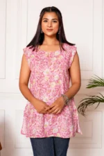 Sanjh Handblock Printed Short Kurta