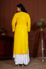 Ruhina Dobby Mul Cotton Chikankari Kurta