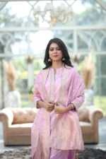 Blush Pink Silk Kurta Set