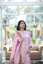 Blush Pink Silk Kurta Set