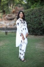 Hansni White Chikankari Set - Image 3