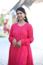 Mahira Pink Viscose Set