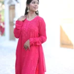 Mahira Pink Viscose Set