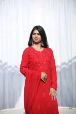 Mahira Red Viscose Set