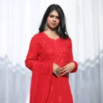 Mahira Red Viscose Set