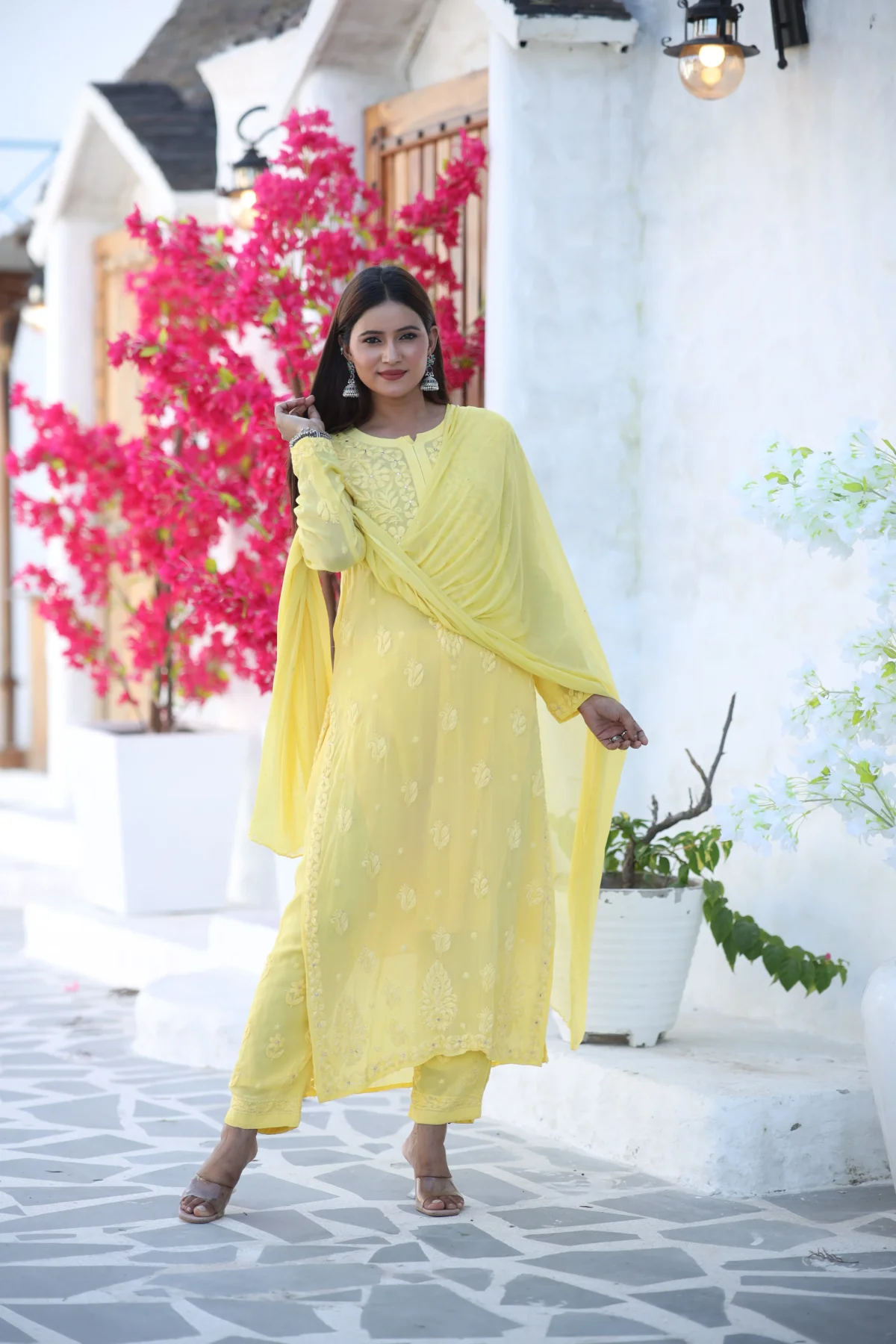 Mahira Yellow Viscose Set