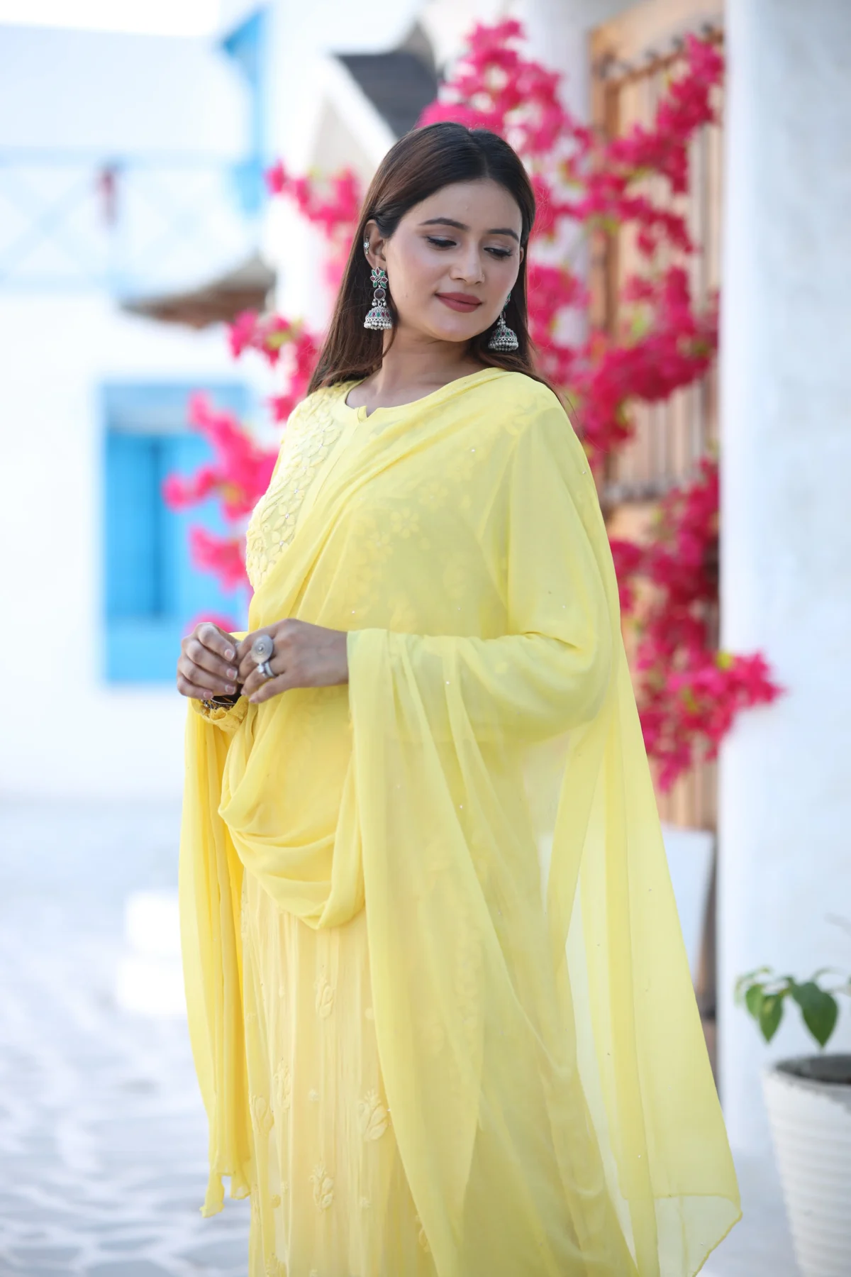 Mahira Yellow Viscose Set