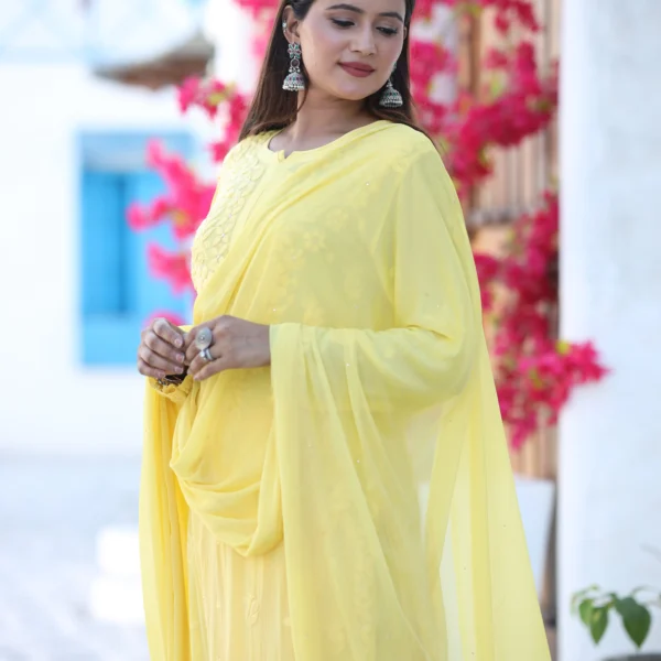 Mahira Yellow Viscose Set