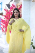 Mahira Yellow Viscose Set