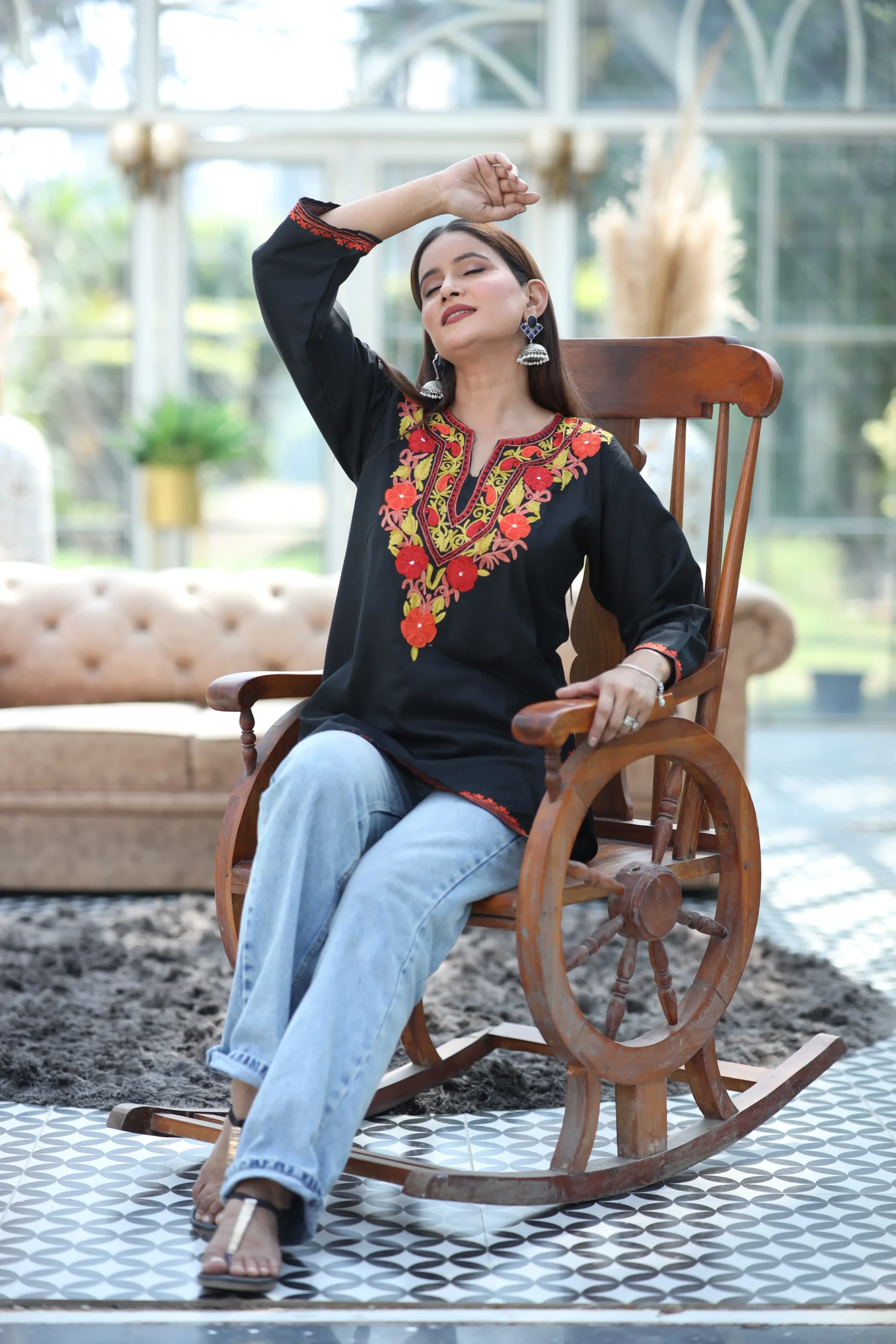 Nazneen Black Kurti