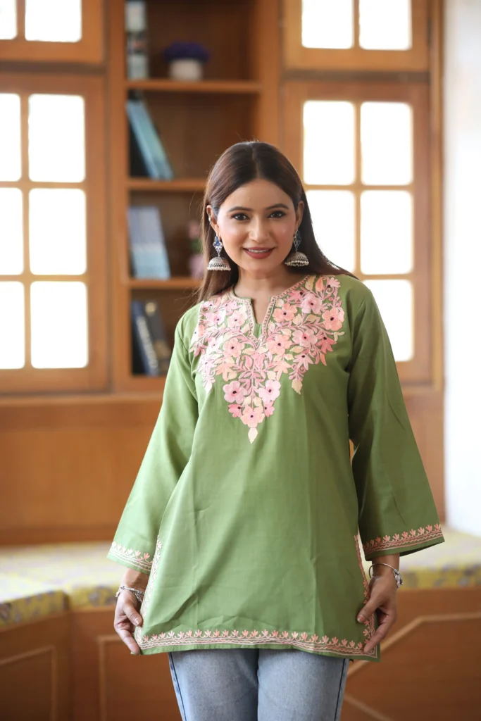 Nazneen Green Kurti
