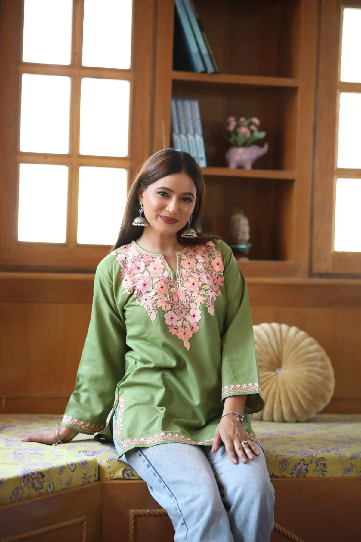 Nazneen Green Kurti