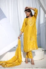 Rasam Yellow Banarsi Set