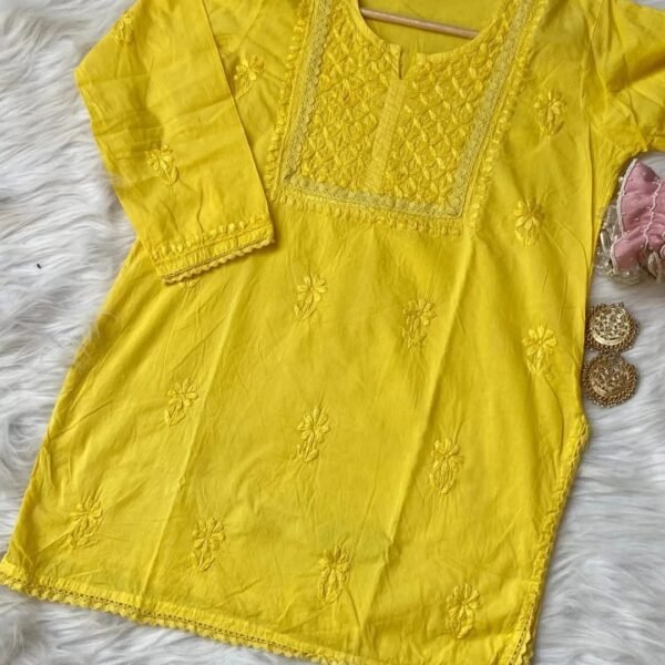 Netra Short Kurta - Muddy Yellow