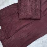 Geetu Rayon Set - Mauve Wine