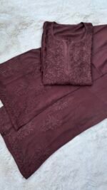 Geetu Rayon Set - Mauve Wine