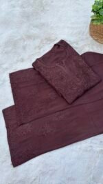 Geetu Rayon Set - Mauve Wine - Image 2