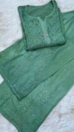 Geetu Rayon Kurta Set - Azurite Water Green