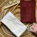 Rashi Chikankari Kurta Set - Maroon