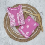 Reet  Pure Modal Fabric Premium Chikankari Kurta Set - Pink