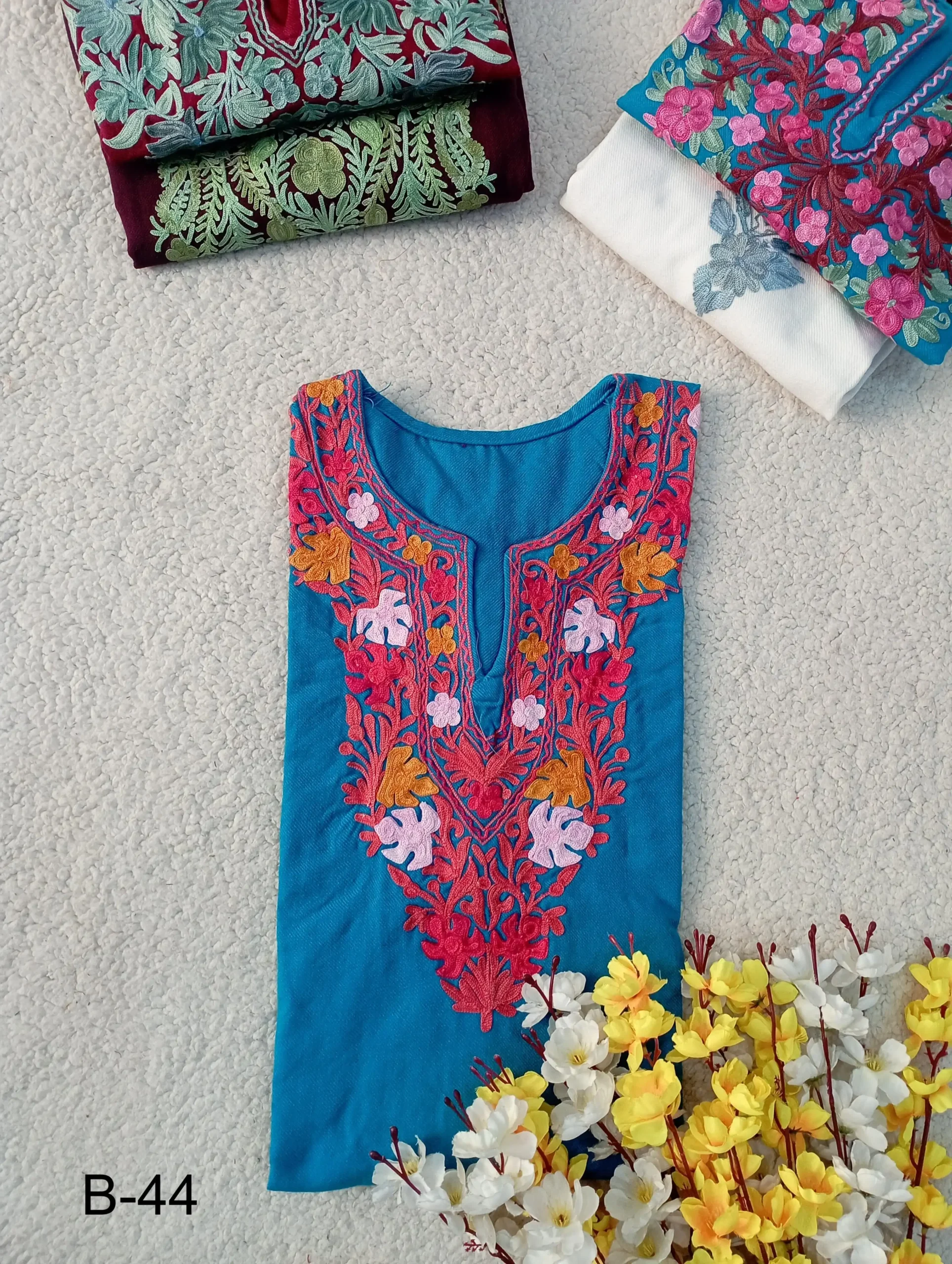 Haya Kashmiri Pheran Set - Blue Sapphire Haya Kashmiri Pheran Set - Blue Sapphire