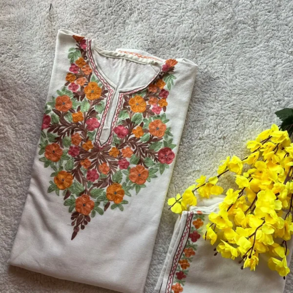 Aira Kashmiri Pheran Set - Taupe Gray