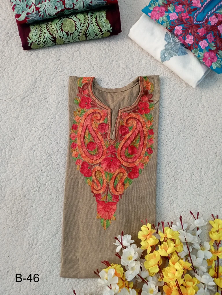 Haya Kashmiri Pheran Set - Khaki Brown