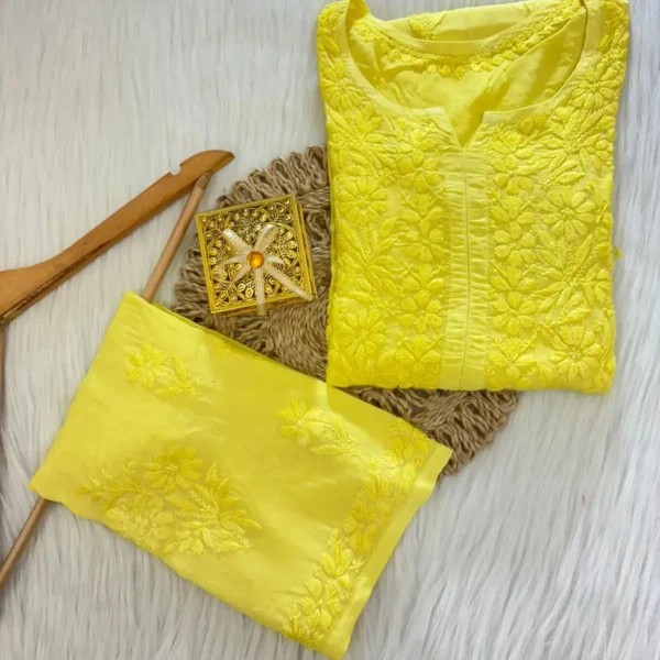 Rahsha Kurta Set Pure Modal Butter Soft Fabric - Yellow