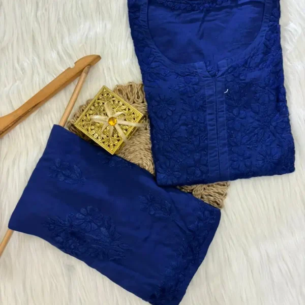 Rahsha Kurta Set Pure Modal Butter Soft Fabric - Blue