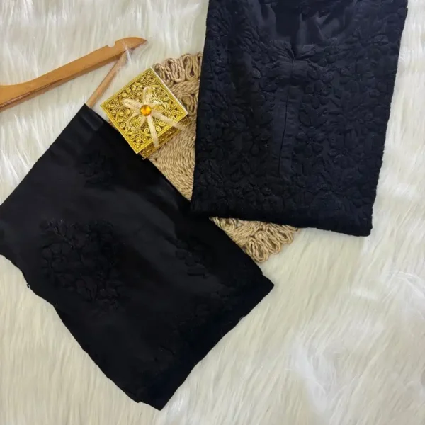 Rahsha Kurta Set Pure Modal Butter Soft Fabric - Black