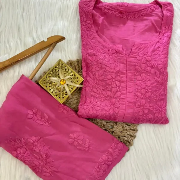 Rahsha Kurta Set Pure Modal Butter Soft Fabric - Pink