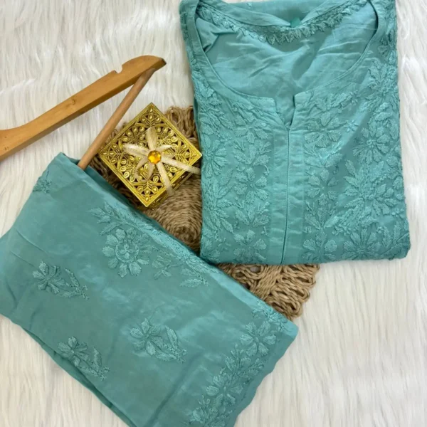 Rahsha Kurta Set Pure Modal Butter Soft Fabric - Sea Green