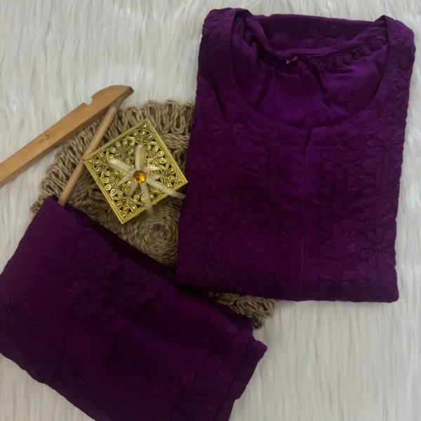 Rahsha Kurta Set Pure Modal Butter Soft Fabric - Purple