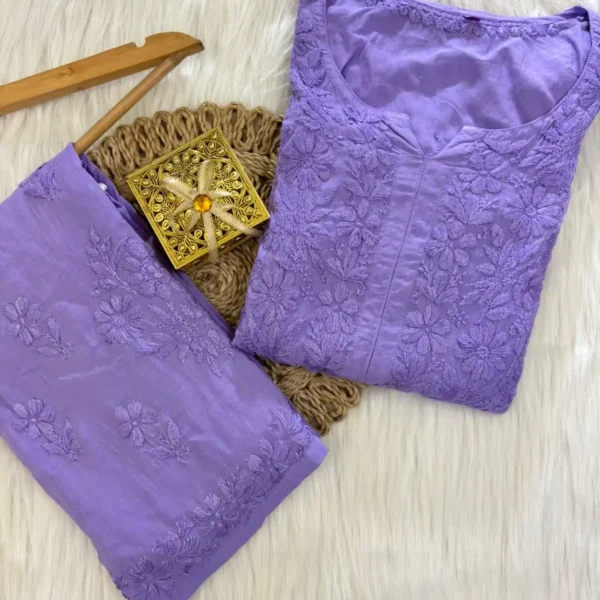 Rahsha Kurta Set Pure Modal Butter Soft Fabric - Lavender