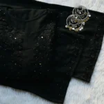 Ranjhna Rayon Cotton Mukaish Work Chikankari Kurta Set - Black