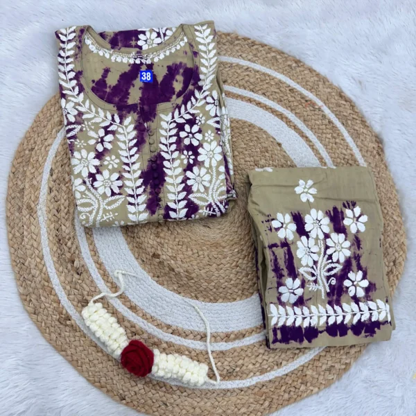 Rangeen Tye Die Dobby Naira Set - Dusty Olive