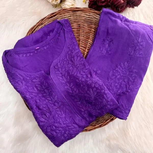 Kashish Modal Kurta Set - Purple
