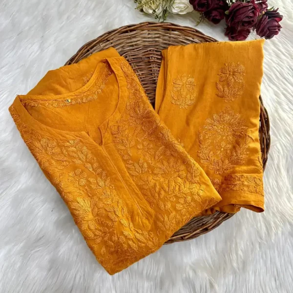 Kashish Modal Kurta Set - Mustard