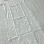Dharna ombre pattern dual toned chikankari mul cotton chikankari kurta - White (1)