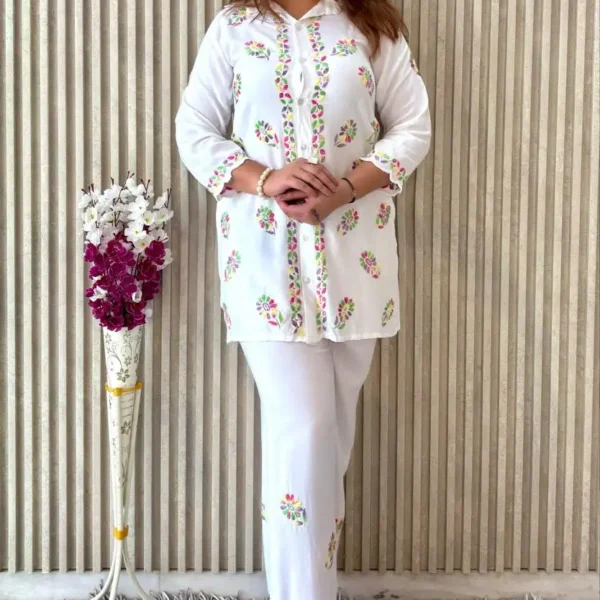 Ramya White co-ord Set
