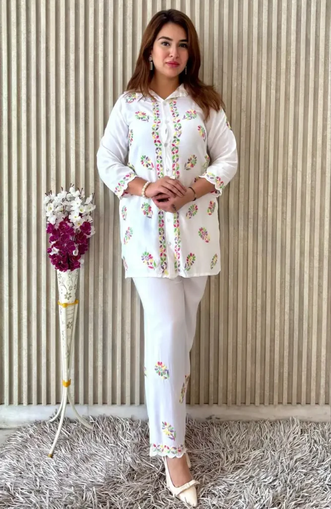 Ramya White co-ord Set