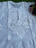 Safeda Dobby Mul Cotton Chikankari Kurta (2)