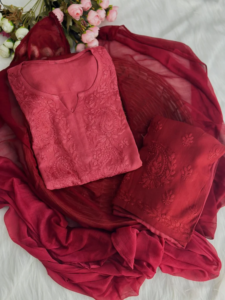 Raas Ombre Pattern Full Set - Red